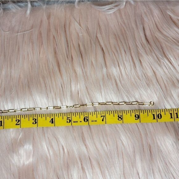 Paperclip Link Chain Anklet - Picture 3 of 9